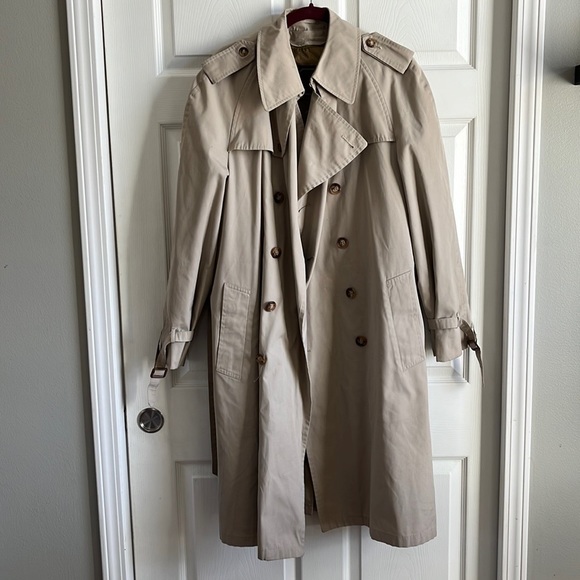 VTG‎ Christian Dior Wool Lined Belted Trench Coat / SZ 44 L - Picture 1 of 16